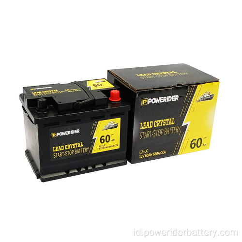 12V 60ah lead crystal agm mulai menghentikan baterai